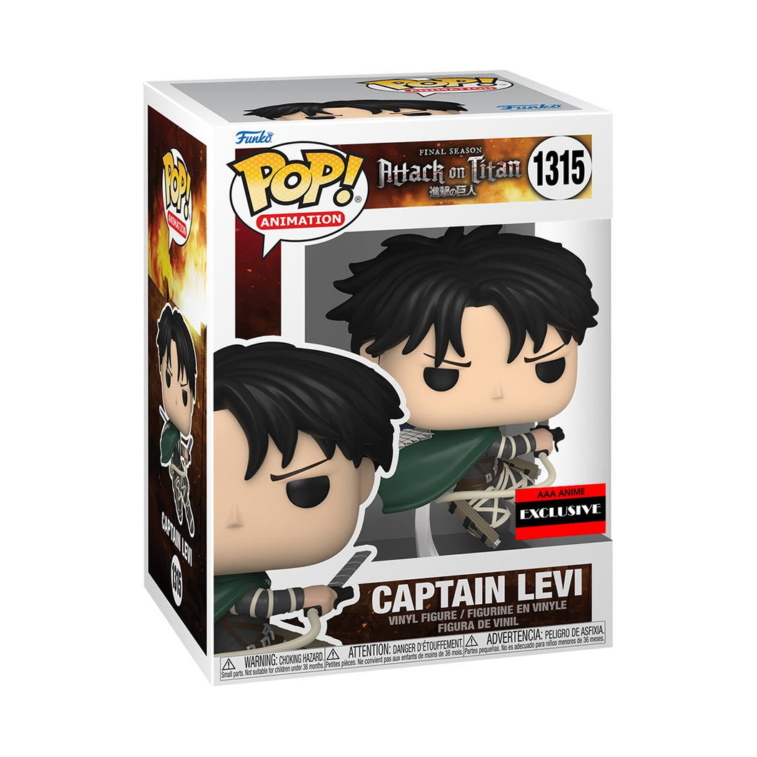 Attack on Titan Captain Levi Ackerman Funko Pop! Vinyl Figure #1315 - AAA Anime Exclusive